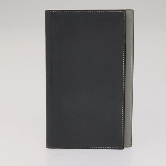 HERMES Day Planner Cover Leather 3 Set Black Brown gray Auth bs21520 - Picture 12 of 15